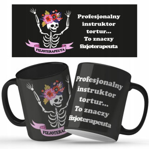 Kubek Black Prezent Upominek dla Fizjoterapeuty Wz