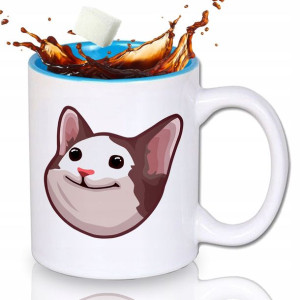 Kubek Błękitny Na Prezent Dla Gamera POPCAT Wzory
