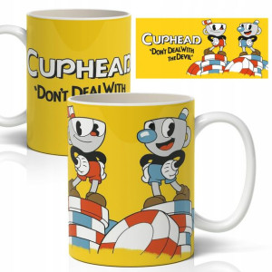 Kubek Ceramiczny Biały Na Prezent CUPHEAD WZORY