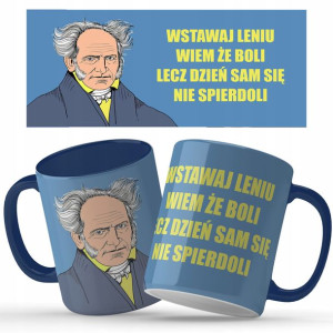 Kubek Granat Prezent Urodziny Memy SCHOPENHAUER Wz