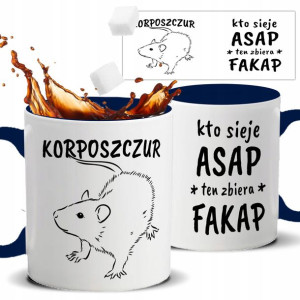 Kubek Granatowy Dla Korposzczura ASAP FAKAP Wzory