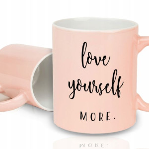 Kubek LIGHT PINK Na Prezent LOVE YOURSELF Wzory