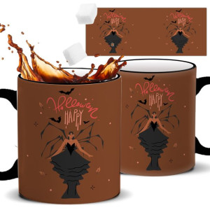 Kubek Magiczny Black Na Prezent HALLOWEEN HAPPY Wz