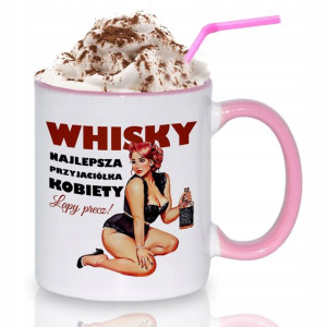 Kubek Róż Na Prezent WHISKY PRZYJACIÓŁKA KOBIETY