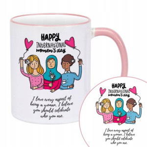 Kubek Różowy Na Prezent DZIEŃ KOBIET Women Day Wz