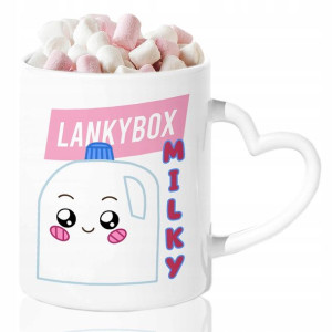 Kubek Serce Białe Na Prezent LANKYBOX MILKY Wzory