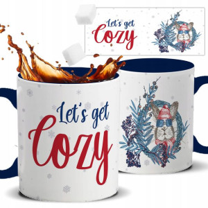 Kubek Świąteczny Granatowy Na Prezent GET COZY Wz