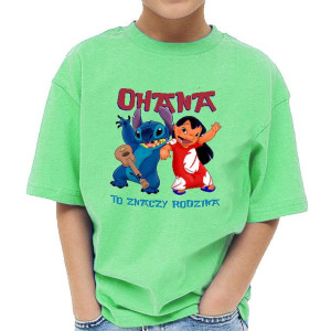Koszulka Dziecięca Limonka STICH LILO Ohana Wz 122