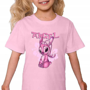 Koszulka Dziecięca Różowa STICH LILO Angel Wz 110