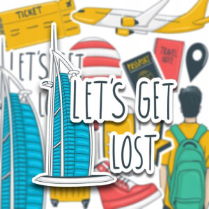 Naklejki Do Planera Kalendarza Bujo LET'S GET LOST