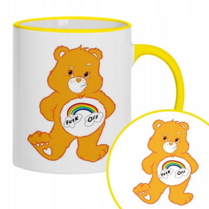 Kubek Żółty Na Prezent Bajkowe CARE BEARS Wzory