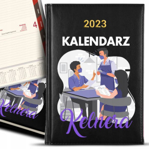 Kalendarz A5 2023 Black Na Prezent DLA KELNERA Wz