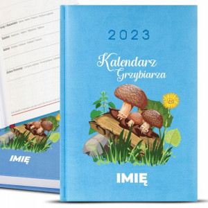Kalendarz Błękit A5 2023 DLA GRZYBIARZA IMIĘ Wz
