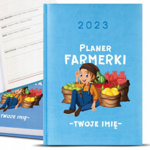 Kalendarz Błękitny A5 2023 DLA FARMERKI IMIĘ Wz