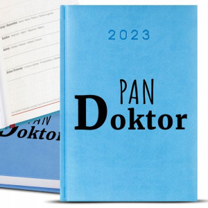 Kalendarz Błękitny A5 2023 DLA PANA DOKTORA Wzory