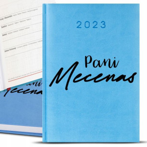 Kalendarz Błękitny A5 2023 DLA PANI MECENAS Wzory