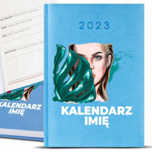 Kalendarz Błękitny A5 2023 KOBIECE IMIĘ Top Wzory