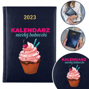 Kalendarz Notes GRANATOWY A5 2023 NIEZŁEJ BABECZKI
