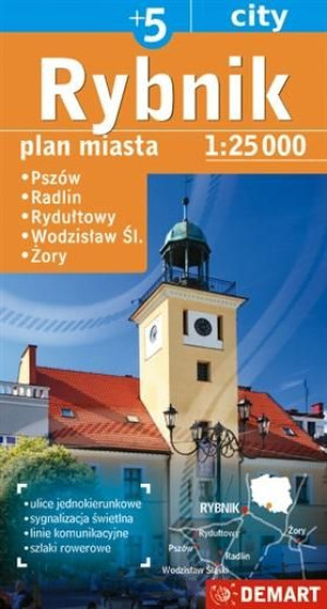 Plan miasta Rybnik +5 1:25 000 DEMART Praca zbiorowa