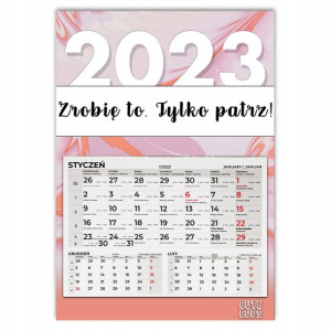 Kalendarz Jednodzielny Na Ścianę 2023 ZROBIĘ TO Wz