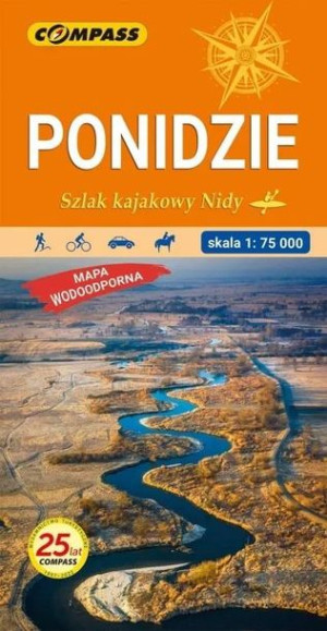 Ponidzie Szlak kajakowy Nidy Mapa turyst.1:75 000 praca zbiorowa