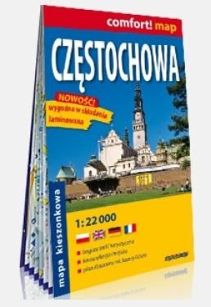 Comfort! map Częstochowa 1:22 000 mapa kieszonkowa praca zbiorowa