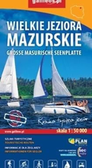 Mapa tur. -Wielkie jeziora mazurskie 1:50 000 praca zbiorowa