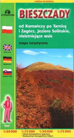 Mapa turystyczna - Bieszczady 1:50 000 praca zbiorowa