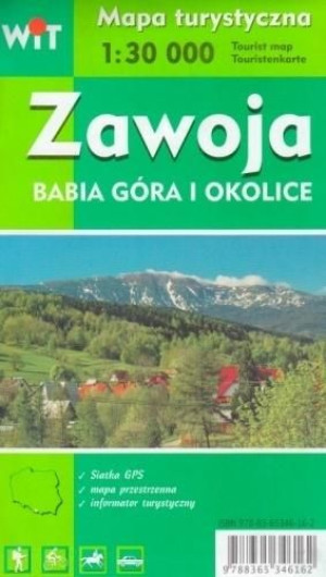 Mapa turystyczna -Zawoja, Babia Góra i okolice WIT praca zbiorowa