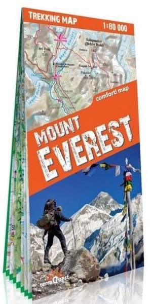 Trekking map Mount Everest 1:80 000 mapa laminow. praca zbiorowa