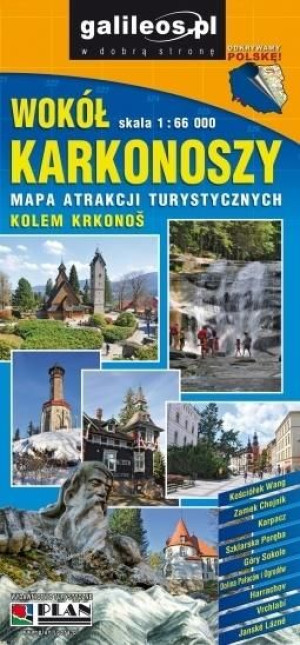 Mapa atrakcji turyst. - Wokół Karkonoszy 1:66 000 praca zbiorowa