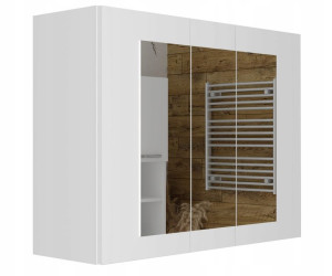 Szafka łazienkowa z lustrem 80 cm - BIAŁA