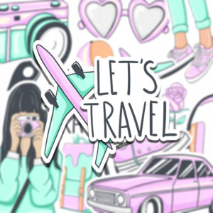 Naklejki Do Planera Kalendarza Bujo LET'S TRAVEL