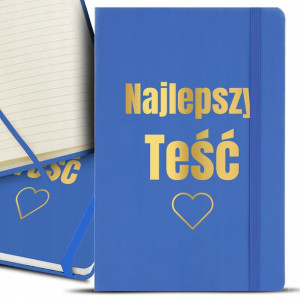 NOTES Granat A5 GOLD Złocenie NAJLEPSZY TEŚĆ Wzory