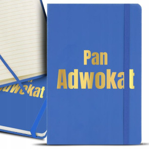 NOTES Granatowy A5 GOLD Złocenie PAN ADWOKAT Wzory