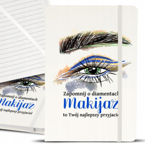 Notes Notatnik A5 Biały MAKIJAŻ TO PRZYJACIEL Wz