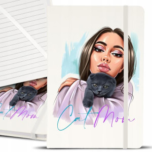 Notes Notatnik Bujo A5 Biały DLA KOCIARY CAT Wzory