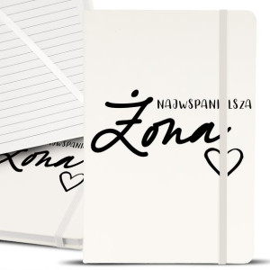 Notes Notatnik Bujo A5 Biały NAJLEPSZA ŻONA Wzory