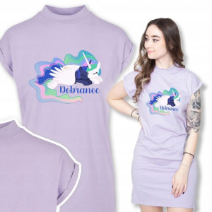 Piżama Koszula Nocna Fiolet Unicorn DOBRANOC Wz L
