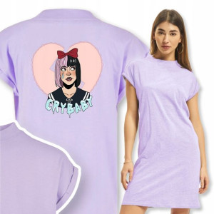 Wygodna Koszula Nocna Fioletowy CRY BABY Wzory - M