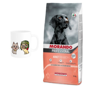 Pakiet Morando Pro Sucha Karma Dla Psa Seniora 7+ z Łososiem 15 kg + Kubek