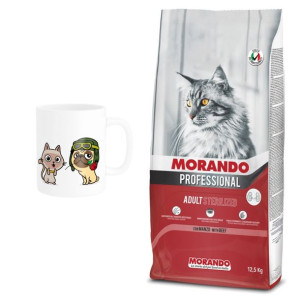 Pakiet Morando Pro Karma Dla Kotów Sterylizowanych Z Wołowiną 12,5 kg + Kub