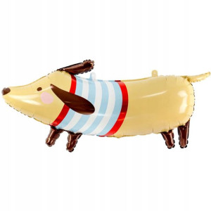 Balon Foliowy Duży Na Hel Piesek Jamnik 96 Cm