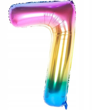 Balon Dla Dzieci Foliowy Cyfra 7 Dekoracyjny 36 Cm