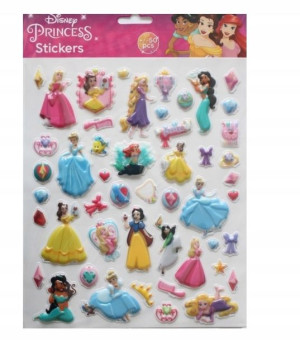 Naklejki Dla Dzieci Zeszyt Wypukłe Disney 50 Szt.