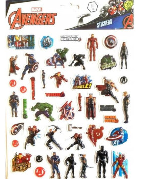 Naklejki Dla Dzieci Zeszyt Wypukłe Avengers 50 Szt
