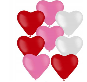 Balony W Kształcie Serca Na Ślub Urodziny 10 Szt.