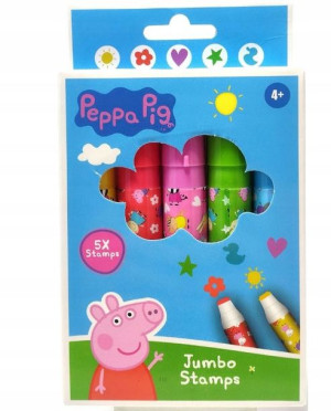 Pisaki Pieczątki Stemple Świnka Peppa Zestaw 5 Szt