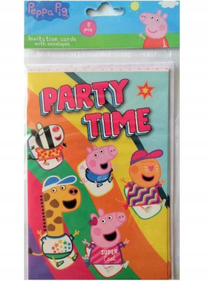 Zaproszenia Na Urodziny Dla Dzieci Peppa Pig 5szt