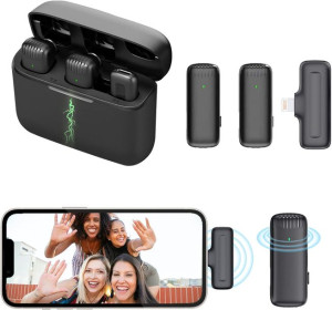 Podwójny bezprzewodowy mikrofon Lightning do iPhone'a